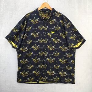 Retro Rifle Le Rooster V2 Mens Shirt 3XL Anniversary Hawaiian Aloha‎ Button Up